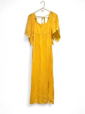 Yellow Tie-Back Maxi Dress - CaCay